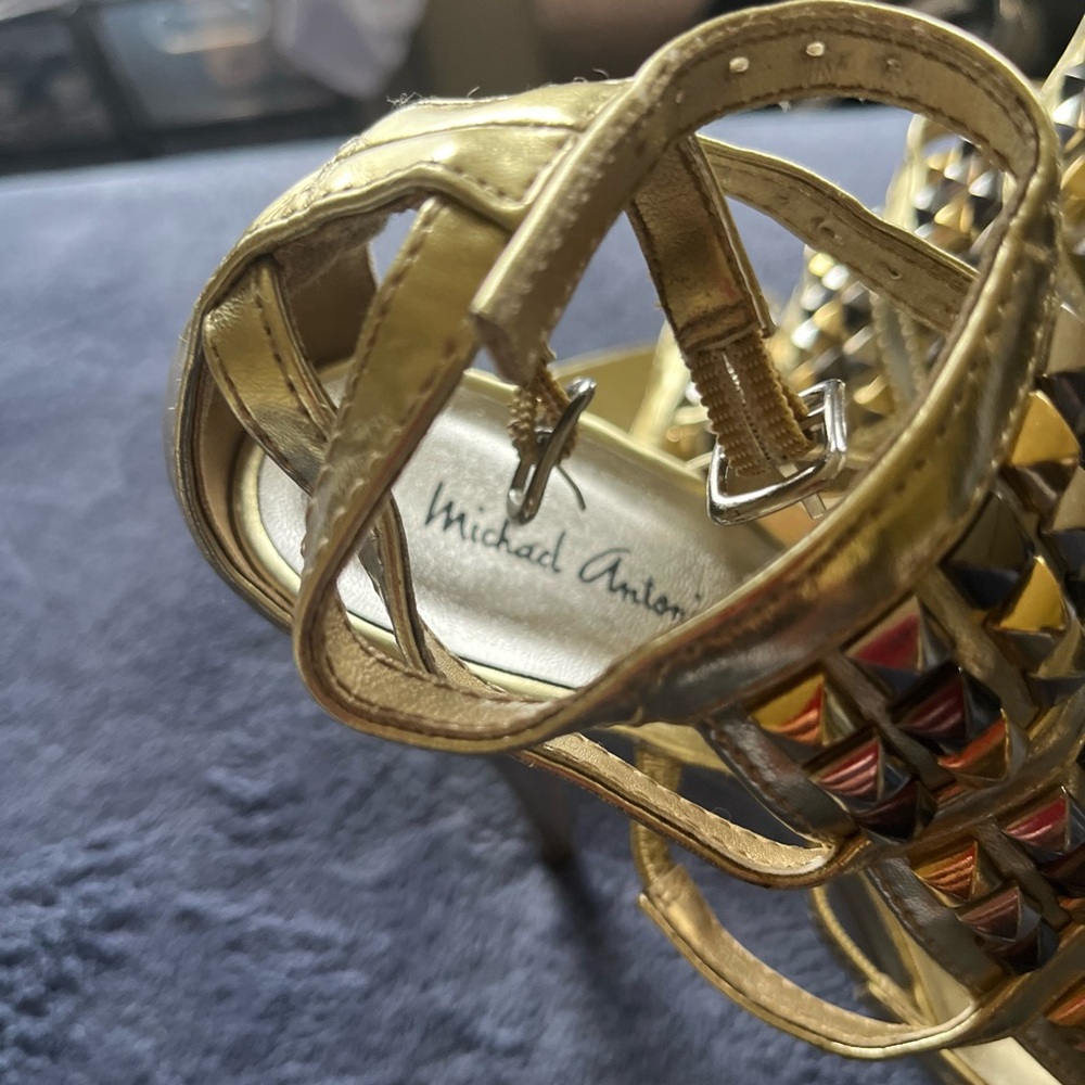 Platform Gold Heels - image 2